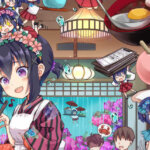 背景あり和風カフェのイラスト制作