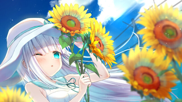 夏女の子イラスト